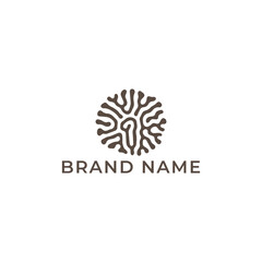 ILLUSTRATION PLANT ROOTS BROWN COLOR LOGO ICON ECO NATURE TEMPLATE SIMPLE DESIGN ELEMENT VECTOR