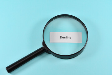Decrease and magnifying glass