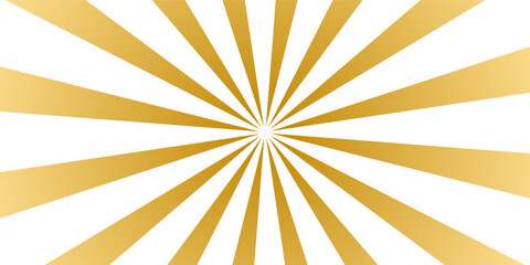 Dynamic Golden Sunburst Rays on a White Background for Visual Effects. presentation