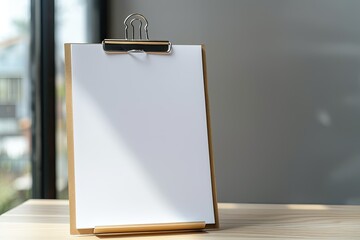 Vibrant Color Image of A4 Paper Mockup in Holder