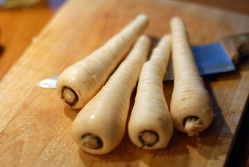 Home cooking a sunday roast dinner, close up detail images of cooking.