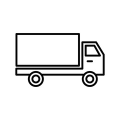 Truck Icon – Bold Outline Delivery Vehicle Symbol