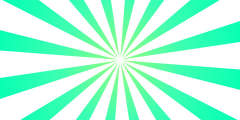 Bright Green Radiating Sunburst Lines on White Background. presentation