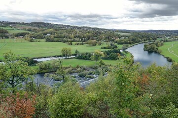 Blick ins Ruhrtal zwischen dem Kemnader See und Hattingen-Blankenstein