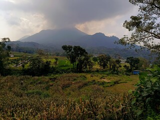 clouds over the mountain