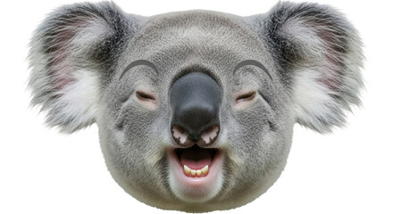 Isolated Laughing Koala