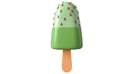 Isolated Green Popsicle