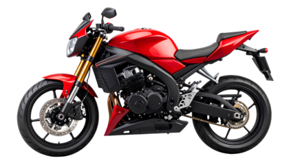 Racing Style Red Motorcycle Transparent PNG