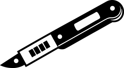 Utility Knife Sharp Retractable Blade Black And White 