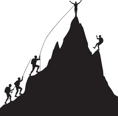 
Hiking Mountain Silhouette Bundle