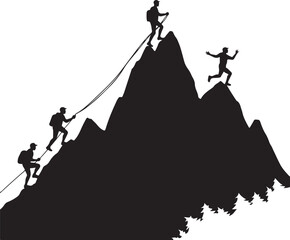 
Hiking Mountain Silhouette Bundle