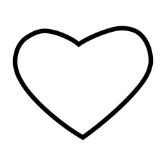 Heart hand drawn icon vector. love illustration sign. romance symbol. Romantic web icon.