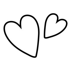 Heart hand drawn icon vector. love illustration sign. romance symbol. Romantic web icon.