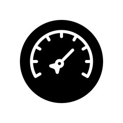 Speedometer vector icon. speed illustration sign. tonometer symbol or logo.