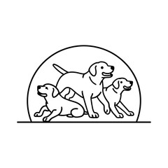 Three dogs logo