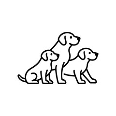 Three dogs logo