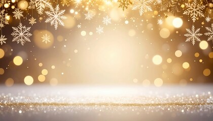 Festive winter celebration enchanting snowflake background digital image warm golden glow close-up holiday spirit