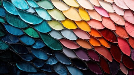 Obraz premium An artistic arrangement of a vibrant palette filled with various colors, the image captures the essence of creativity and the joy of artistic expression.