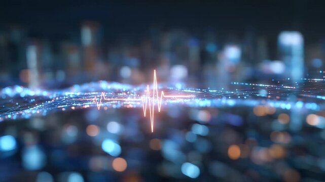 A dynamic depiction of AI revolutionizing the healthcare industry.