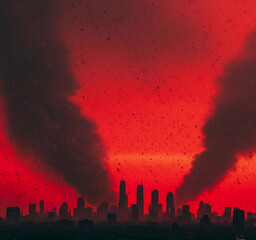 City Under Blood-Red Sky