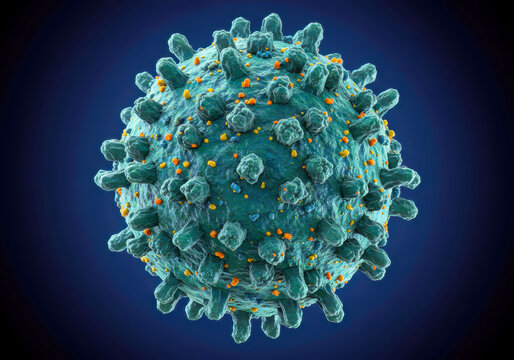Exploring the Measles Virus:  High-resolution 3D model reveals the virus's surface, emphasizing hemagglutinin-neuraminidase and fusion protein structures.