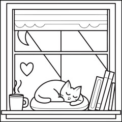 Bold and Easy Cozy & Cute Coloring Pages