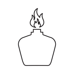 Alcohol lamp line icon