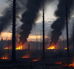 Burnt Forest at Dawn