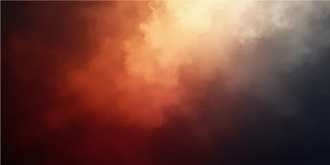 abstract burning sky with clouds of fire and vivid orange-red smoke
