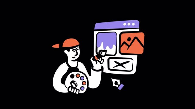 Web Design  Animations on Transparent background