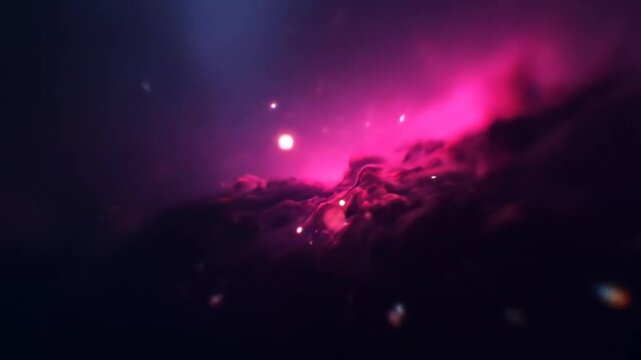 Mesmerizing pink cosmic nebula visual space exploration.