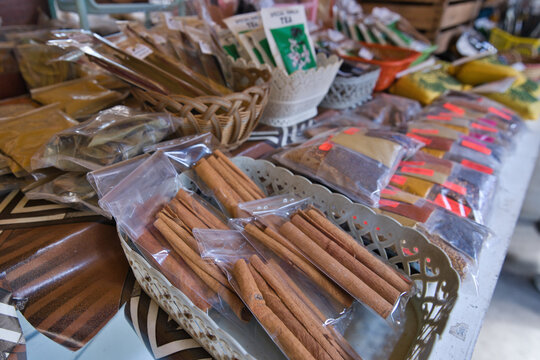 20.06.25 Sir Selwyn Selwyn clarke market, Mahe Seychelles. local and imported spices for sale.