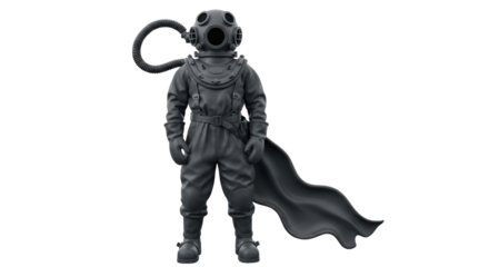 Isolated Antique Deep Sea Diver