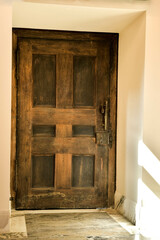 Wooden door. Mother Cathedral of the Armenian Apostolic Church of Etchmiadzin. Vagharshapat, Armavir Province, Armenia
