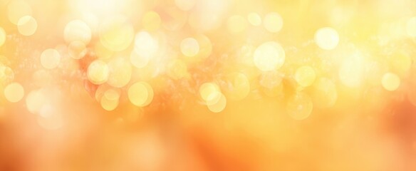 The warm glow of an enchanting orange bokeh background for creative designs