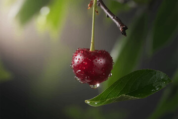 cherries in water