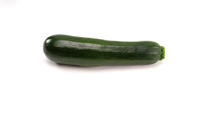 Fresh zucchini isolated on white background.