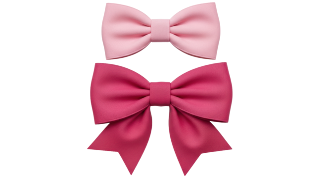 Isolated Two Pink Bows
