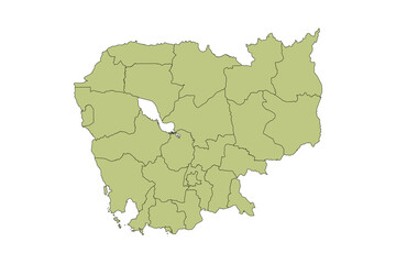 Cambodia map icon. Cambodia outline map. Simple icon design. Vector illustration