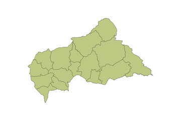 Fototapeta premium Central African Republic map icon. Central African Republic outline map. Simple icon design. Vector illustration