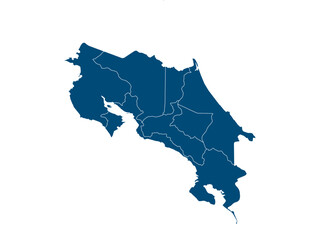 Costa Rica map icon. Costa Rica outline map. Simple icon design. Vector illustration