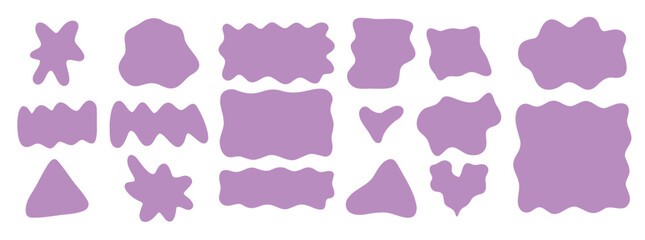 abstract organic liquid shapes irregular fluid flat shapes random wavy oval spots curvy elements smo