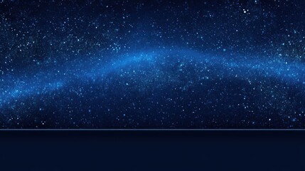 Night sky starfield background in deep blue with a dark clear panel for text insertion