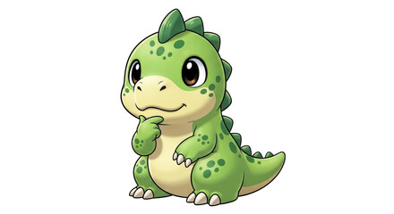 Isolated Cute Baby Dinosaur