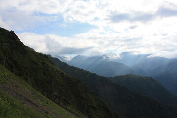 mountain landscape with clouds