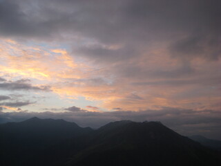 sunset in the mountains