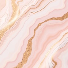 Background, liquid marble, gold and pink. AI generative