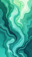 Abstract background, liquid paint, malachite, green color. AI generative.