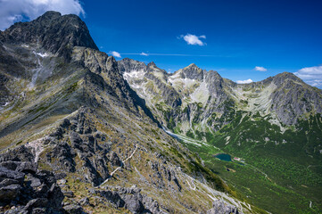 Summer panorama of the Tatras from the peak of Velka Svistovka (2037 asl), Slovakia