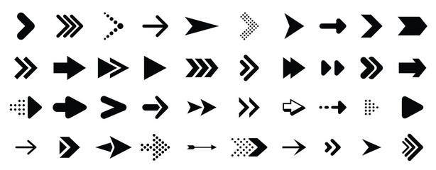 Naklejka premium Arrows. Arrow vector icons. Arrows symbols. Cursor sign. Arrow vector